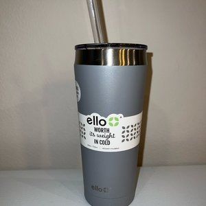 NWT Ello Vacuum Insulated Stainless Steel Tumbler with Straw